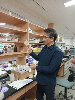 Lab work in Tsukuba Uni.